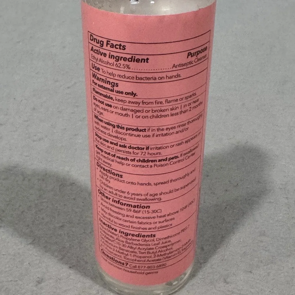 Yankee Candle Gel Hand Sanitizer Pink Sands 8oz Moisturizing Aloe Vitamin E